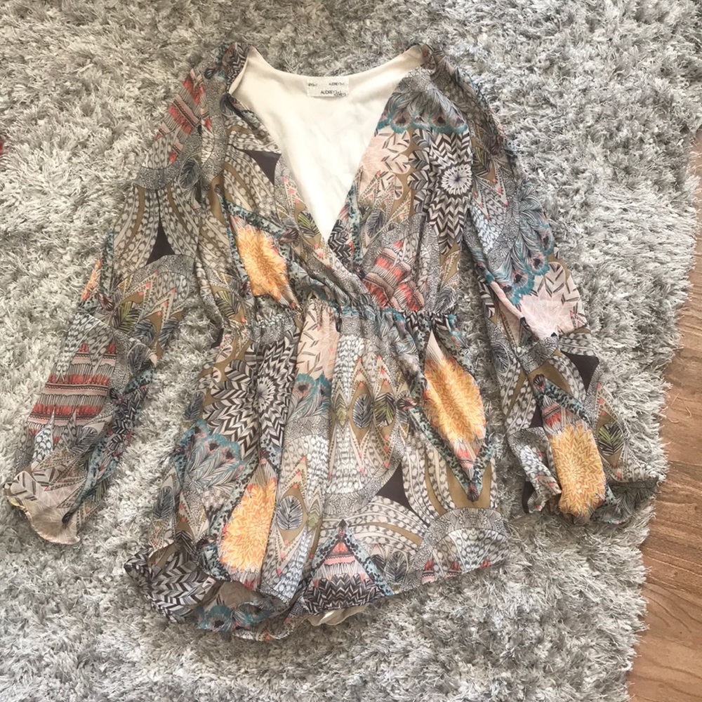 Patterned romper